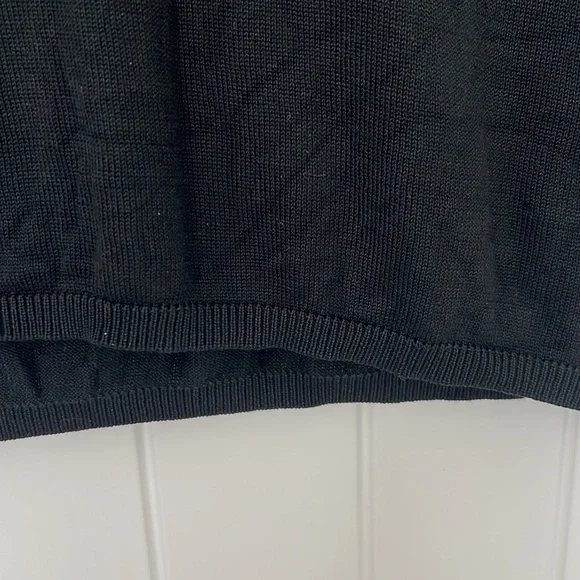 August silk, size, small, black, short sleeve, high neck, 100% silk sweater - Picture 4 of 8